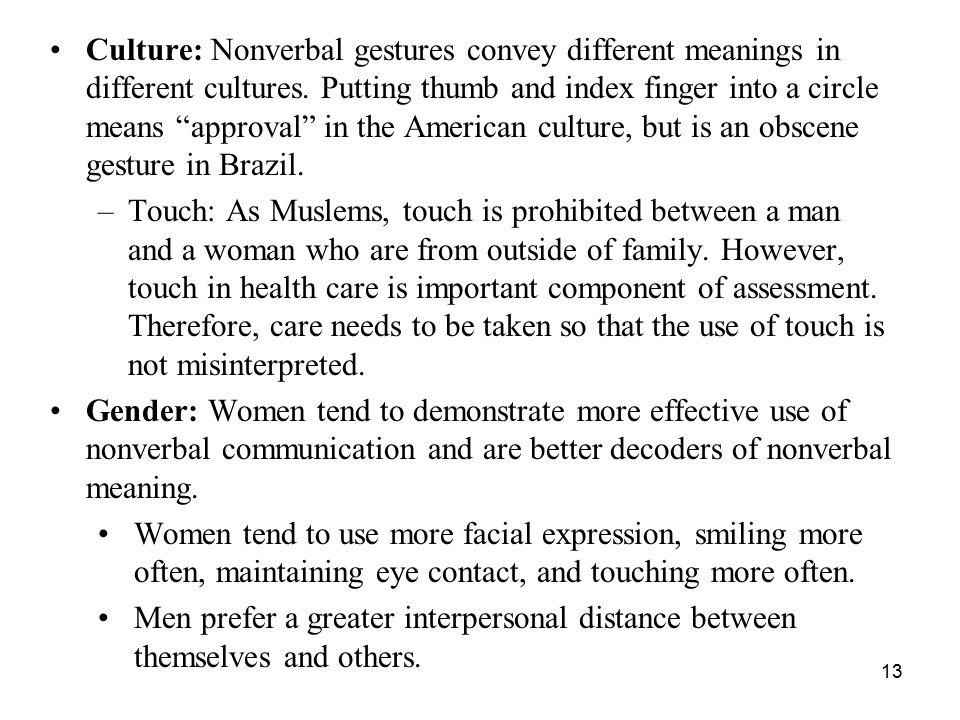 Non-verbal Communication in Different Cultures